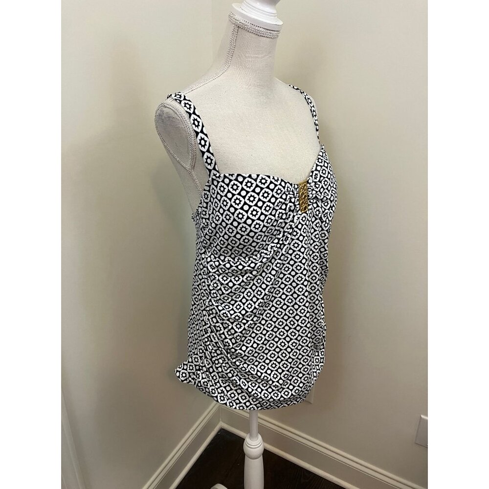 Anne Cole Collection Black White Swim Top Size 16 - Picture 3 of 5